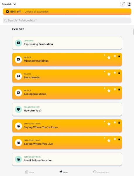 Memrise course categories