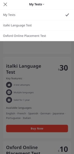italki language test