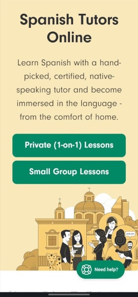Live Lingua group and one on one lessons
