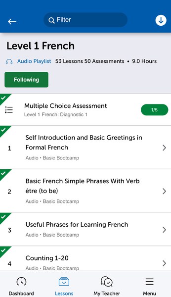 Frenchpod101 lesson pathways