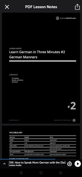 GermanPod101 lesson notes