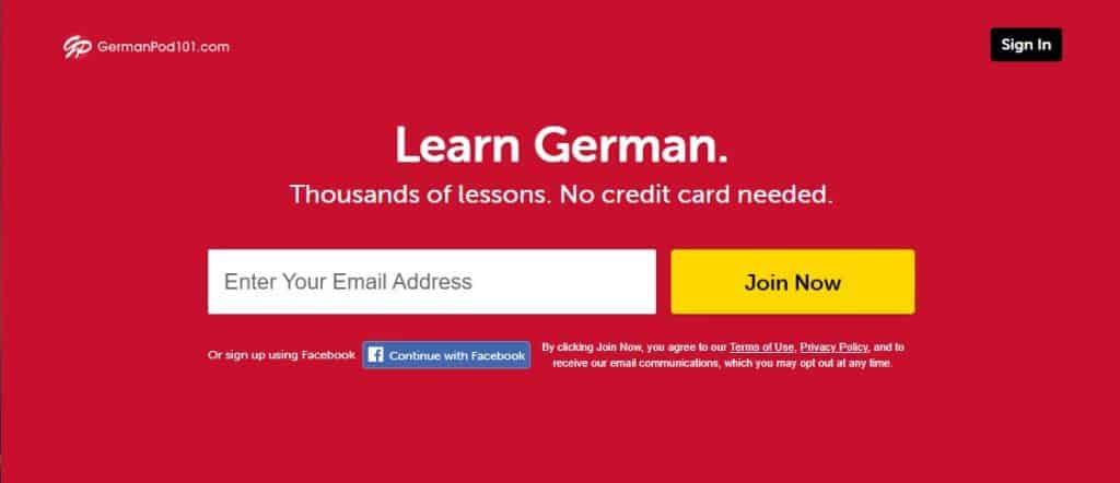 germanpod101 website