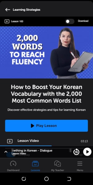 KoreanClass101 Vocabulary lists