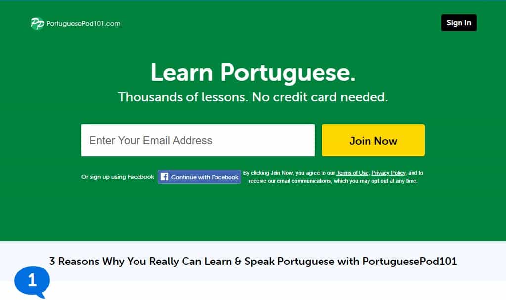 portuguesepod101 website