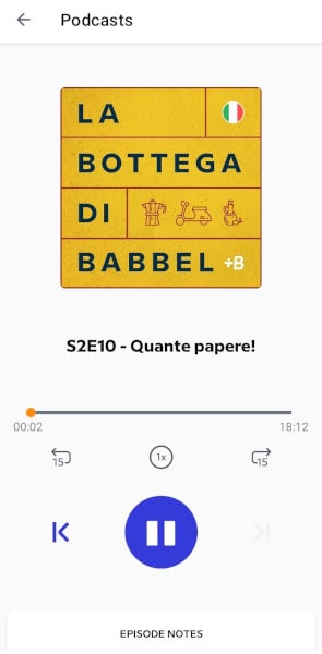 Babbel Italian Review: Babbel podcasts