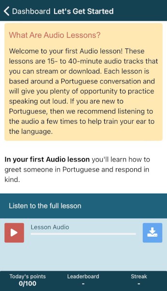 Rocket Portuguese review: interactive audio lessons