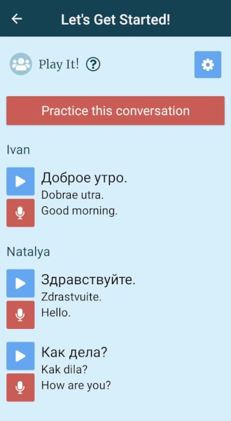 Rocket Languages: Russian dialogue